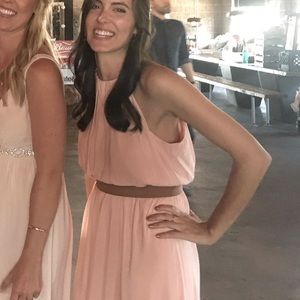 Blush maxi dress
